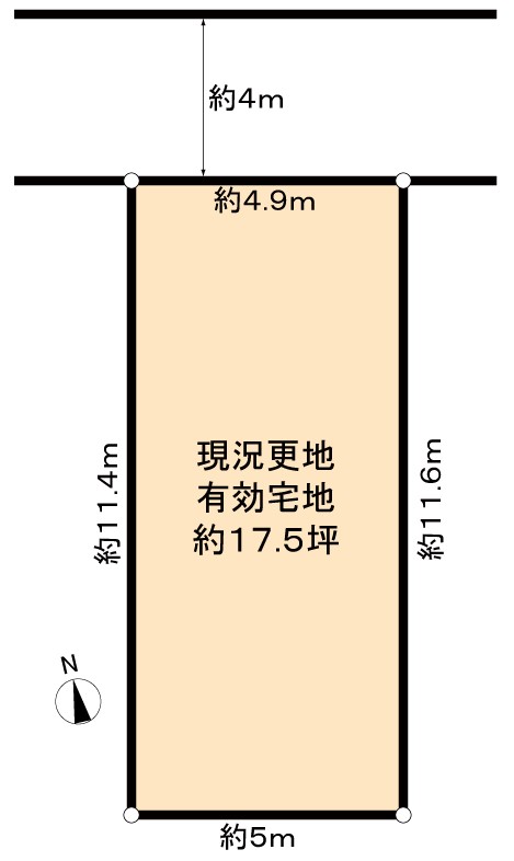 山手5丁目（売土地）～建築条件無し・現状更地・駅徒歩圏内～